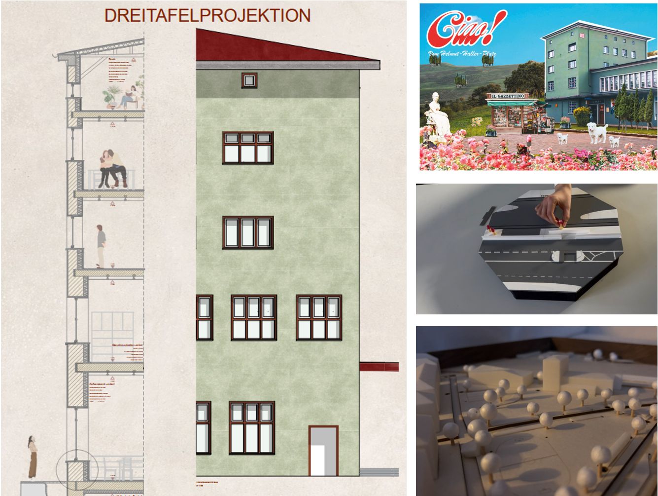 Collage Projektarbeiten von Studierenden Collage Projektarbeiten von Studierenden