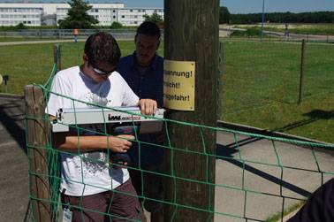 Bohrwiderstandsmessung an einem Pfahl, Institut für Holzbau