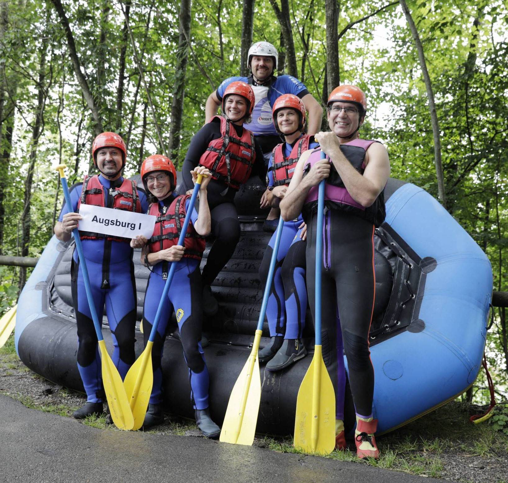 Rafting Team 1 der Hochschule Augsburg.