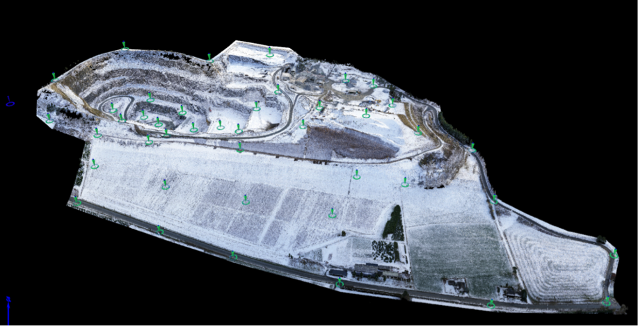  3D_Ergebnismodell des beflogenen Steinbruchs