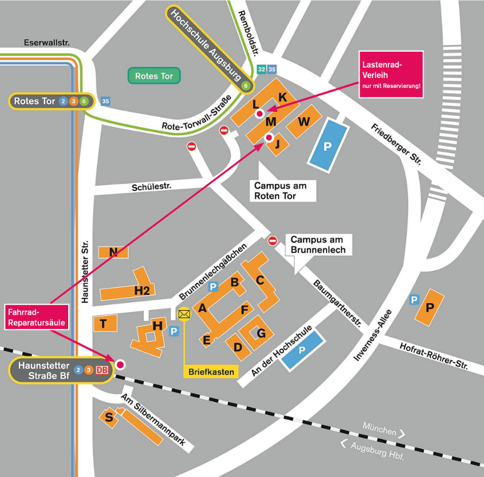 Lageplan Fahrradservice