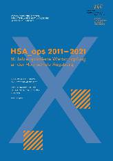 Cover HSA_ops Jubilaeumsheft 