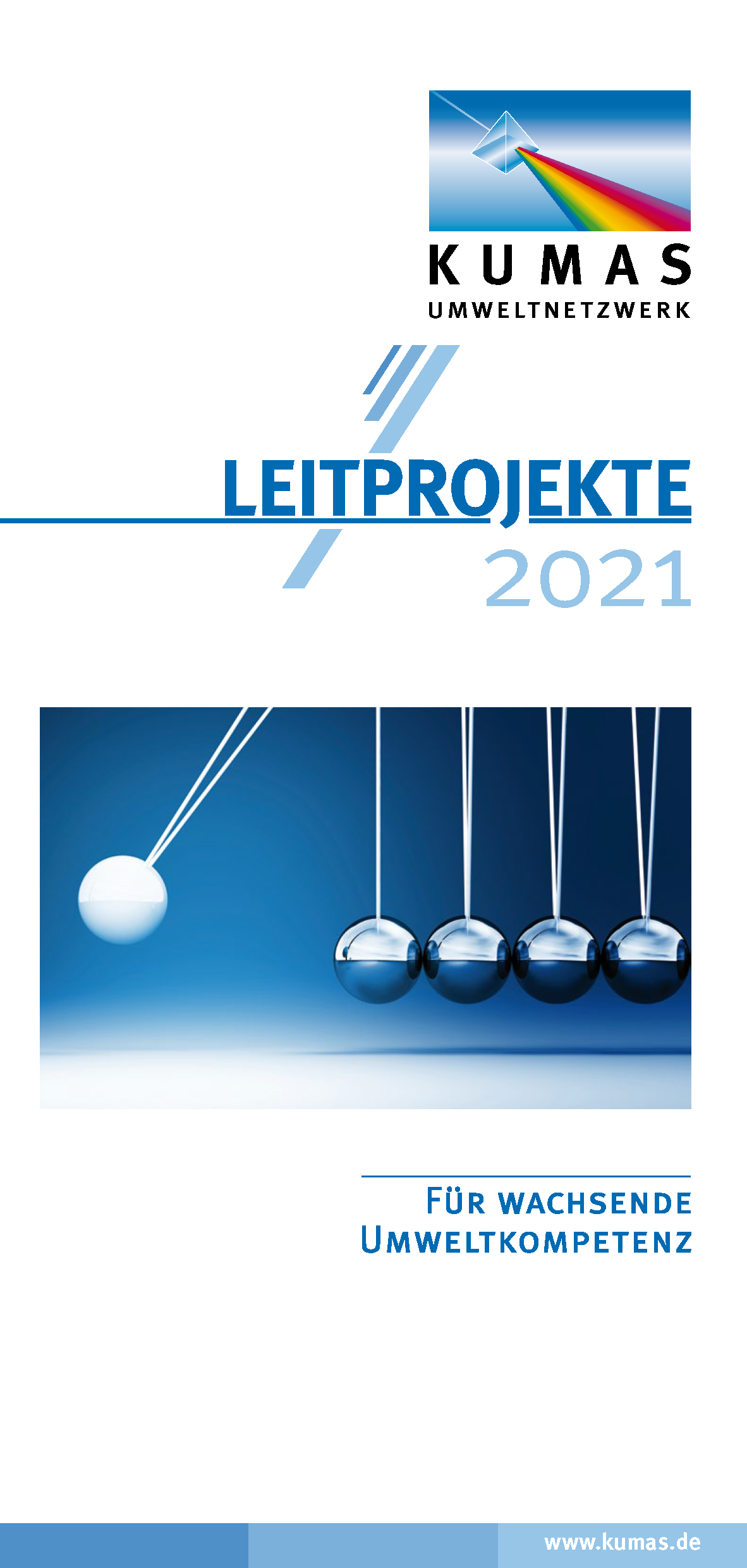 Titelseite: KUMAS-Leitprojekte 2021 - Booklet