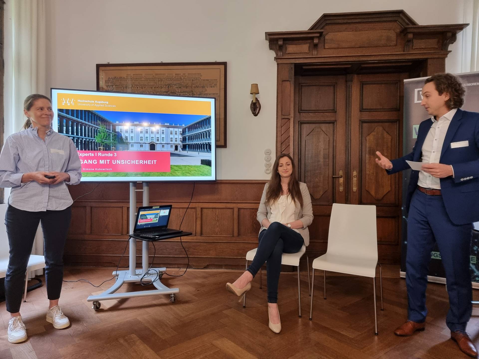 Prof. Dr. Simone Kubowitsch, Sandra Haas und Kilian Heim (v.l.n.r=