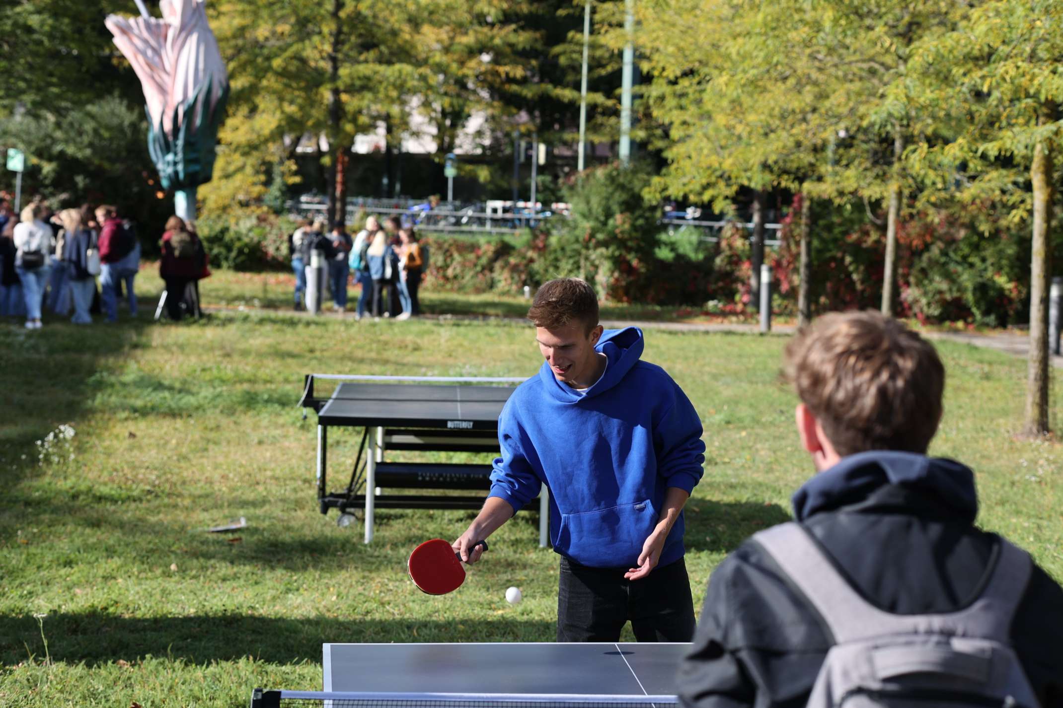 Die Funkenwerk Tischtennisplatten wurden fleißig genutzt