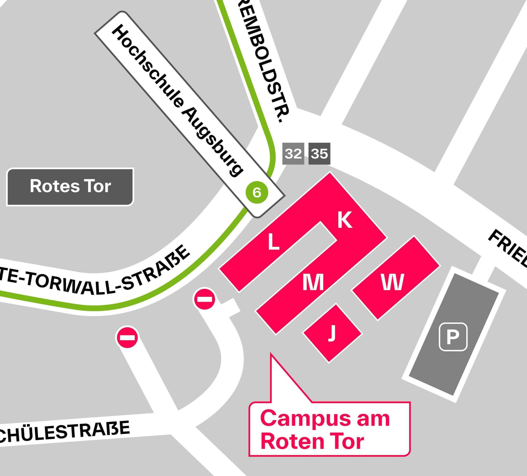 Lageplan Fakultät W