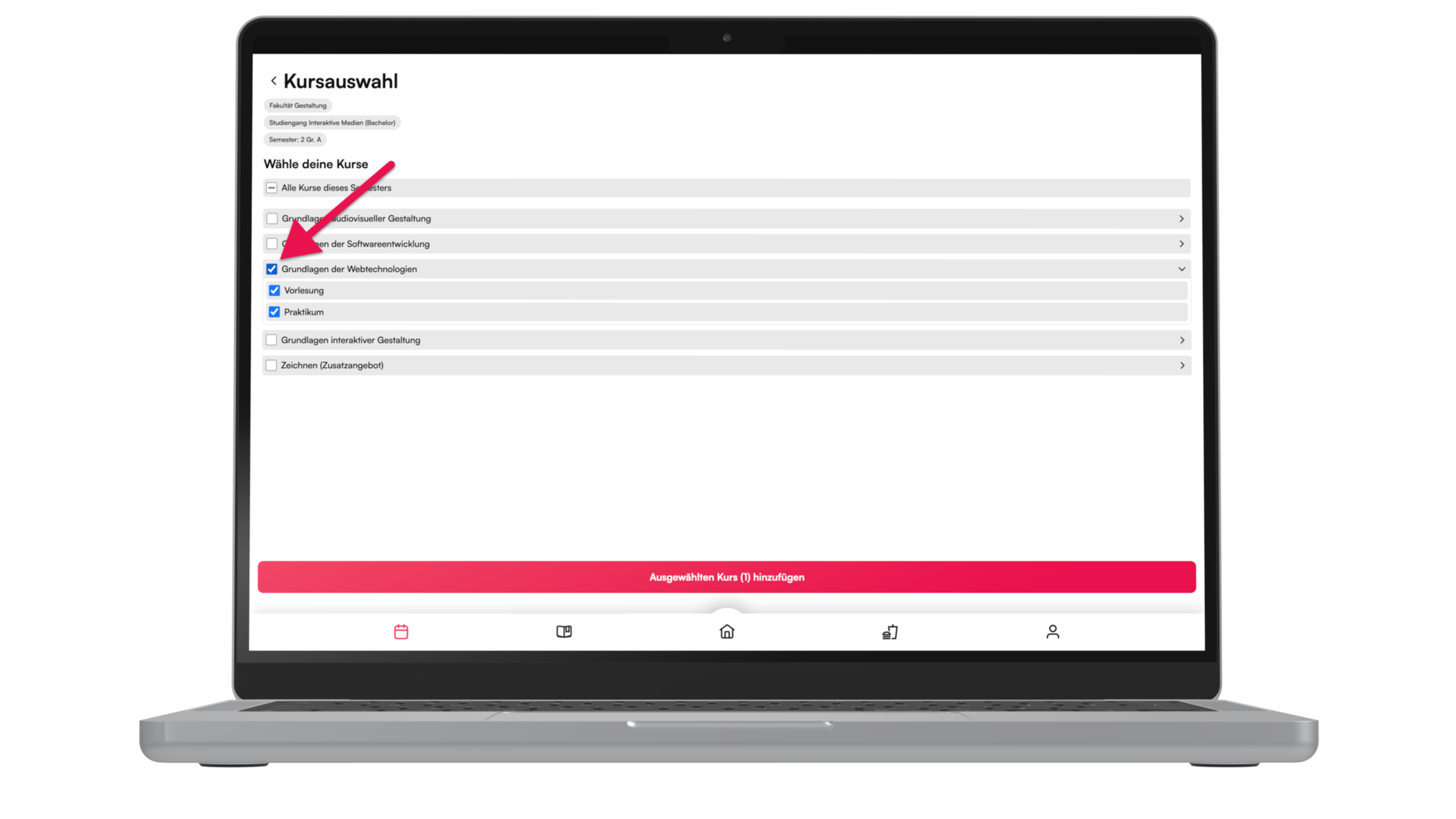 Kurs auswählen