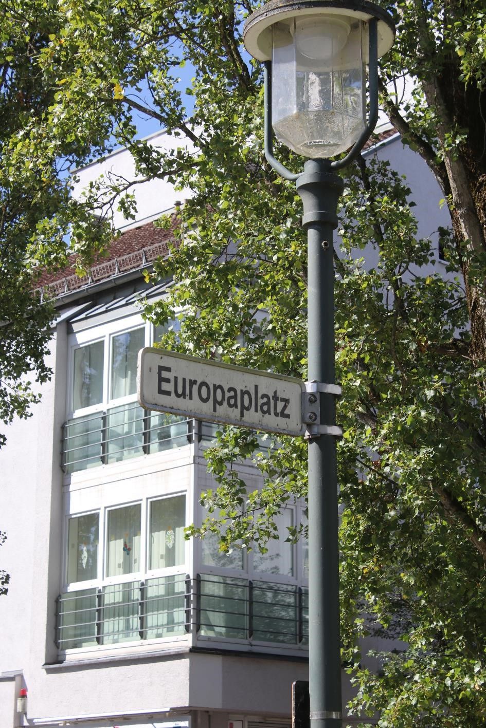 Straßenschild Europaplatz