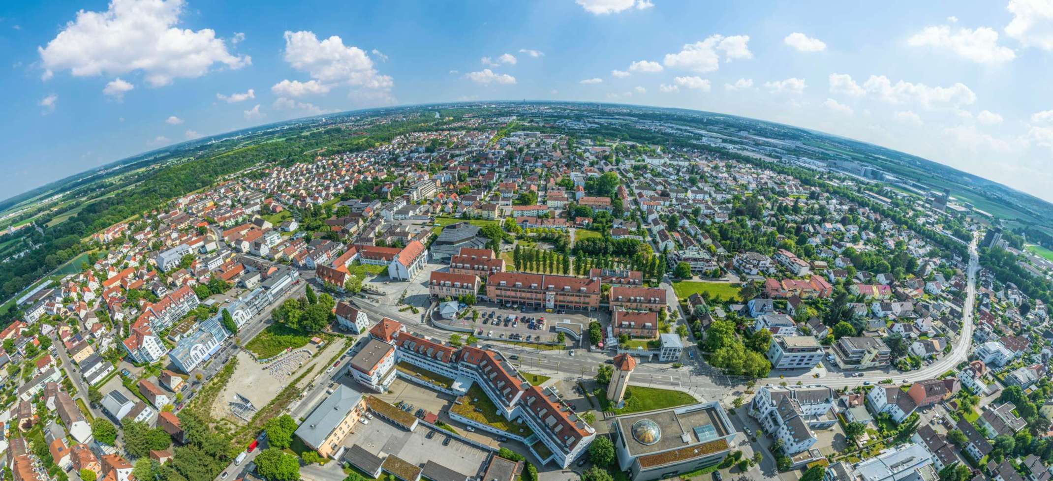 Stadt Gersthofen aus der Vogelperspektive