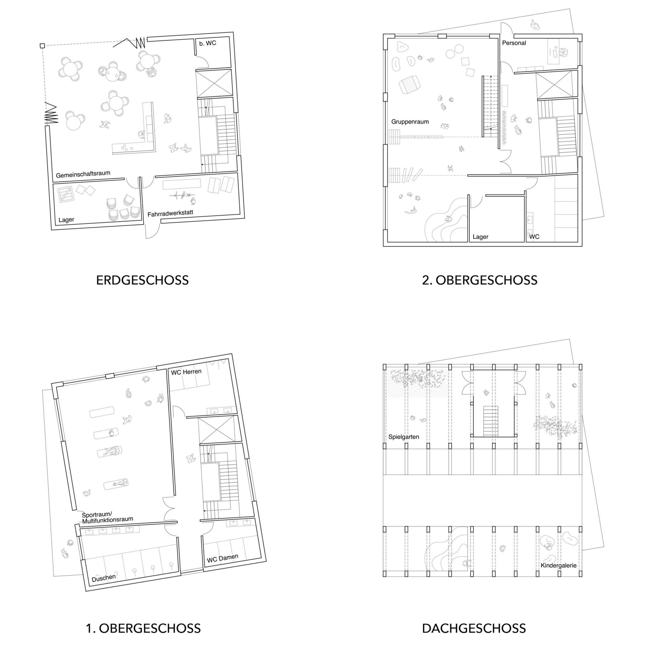 Grundrisse ©Thomas Bölderl, Mina Dewald, Julian Reich und Lion Schellmoser