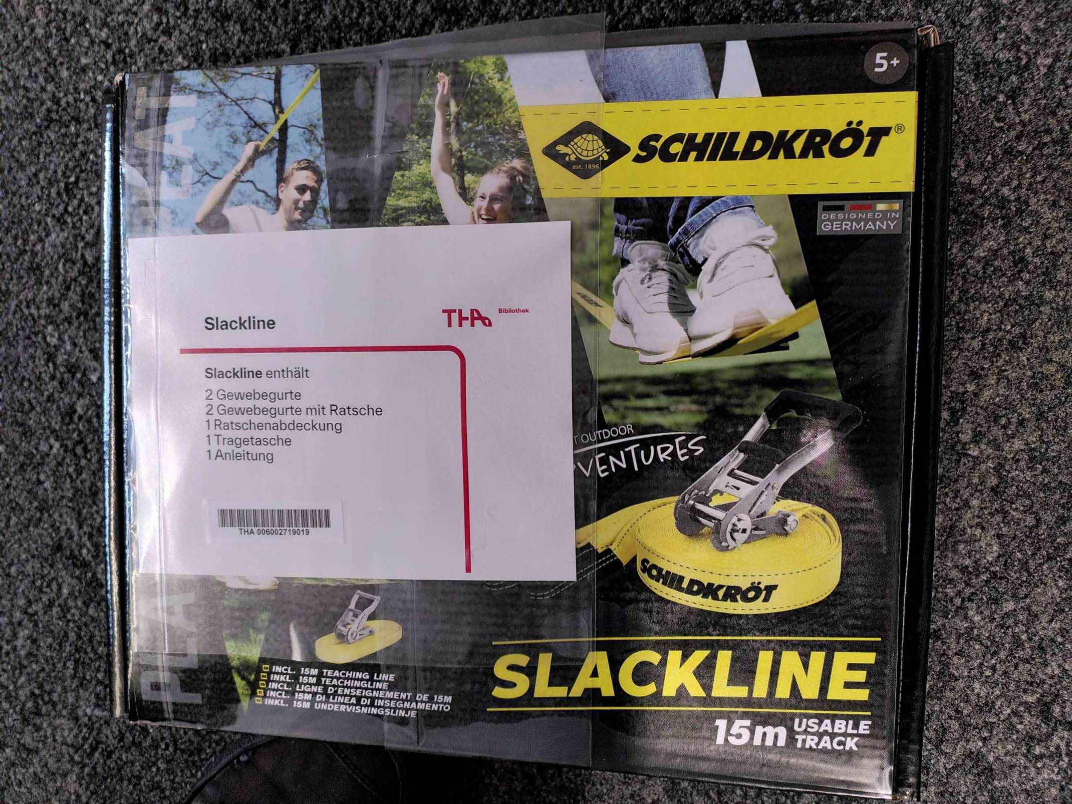 Slackline - Verpackung sichtbar