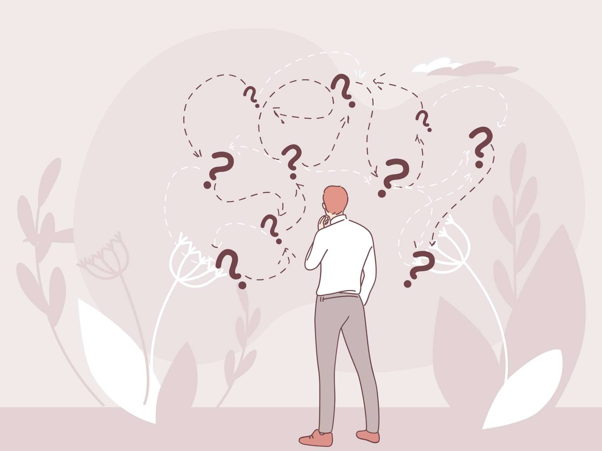 Mann mit Fragenzeichen Mann mit Fragenzeichen