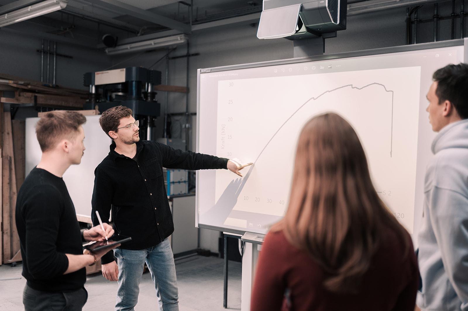 Studierende in der Fakultät für Architektur und Bauwesen. Foto: hoch3media