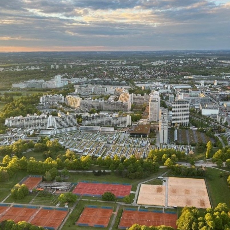 Olympisches Dorf aus der Vogelperspektive