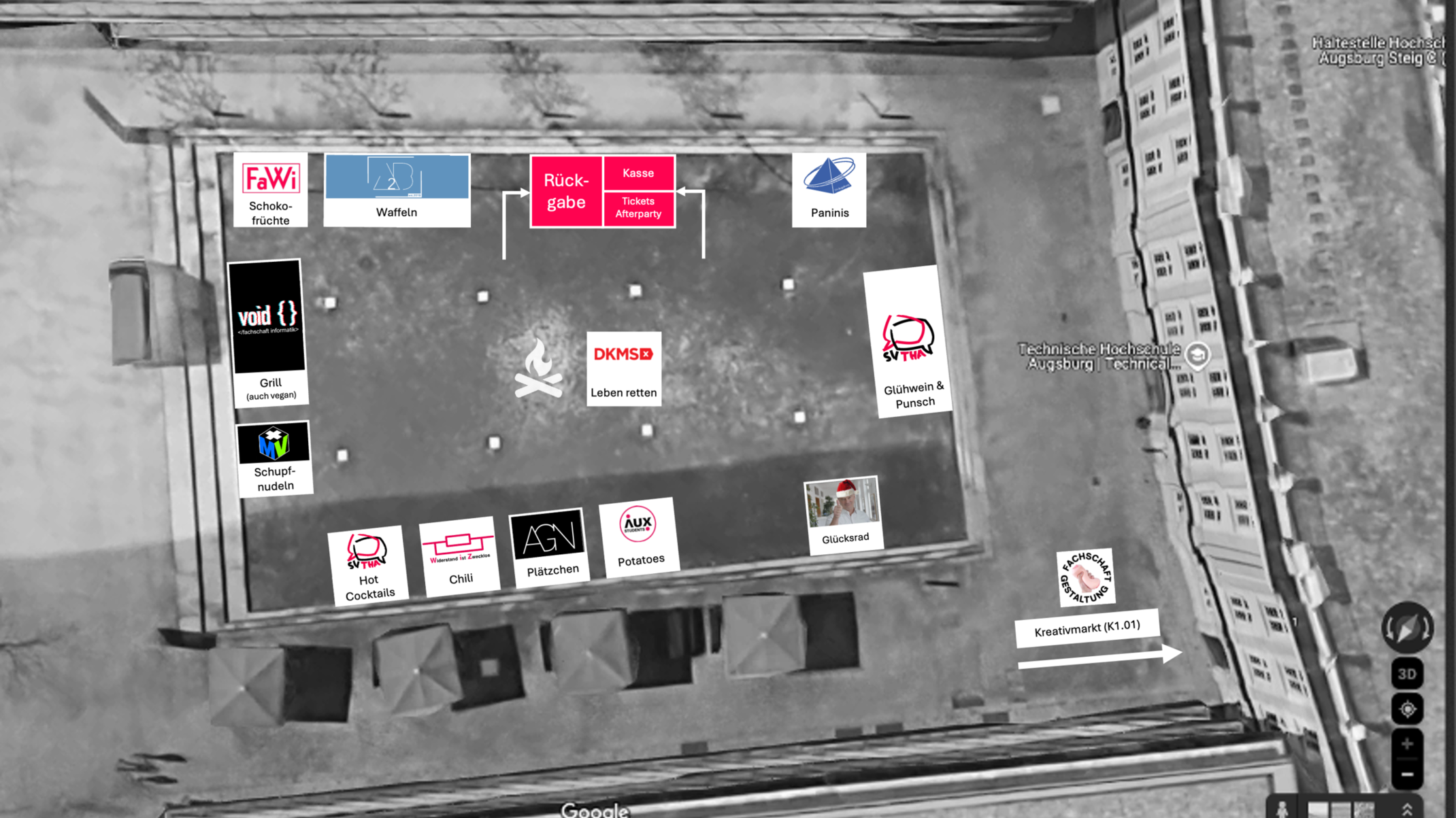 Standplan Weihnachtsmarkt