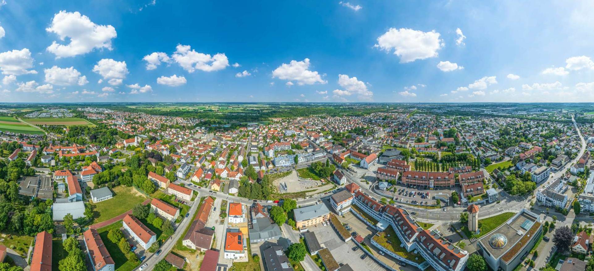 Stadt Gersthofen. Luftaufnahme. Foto: AdobeStock