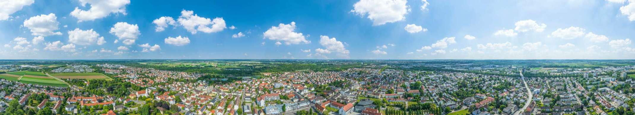 Stadt Gersthofen. Luftaufnahme. Foto: AdobeStock