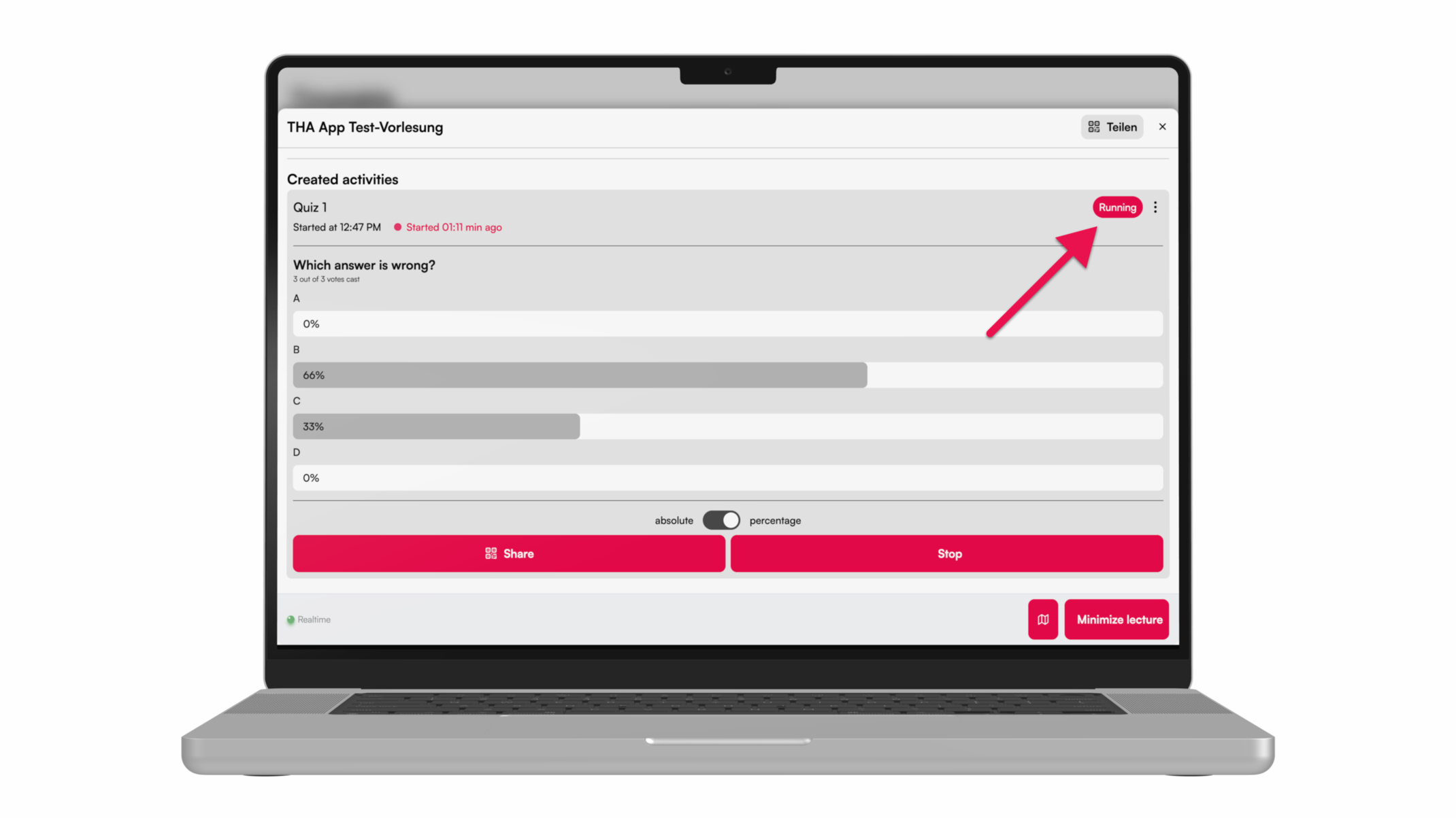 Quiz läuft Quiz läuft