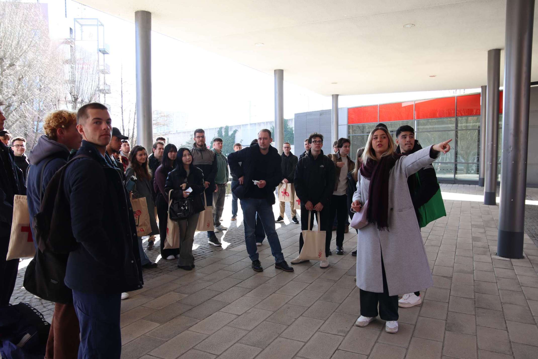 Internationale Studierende bei der Welcome Week.