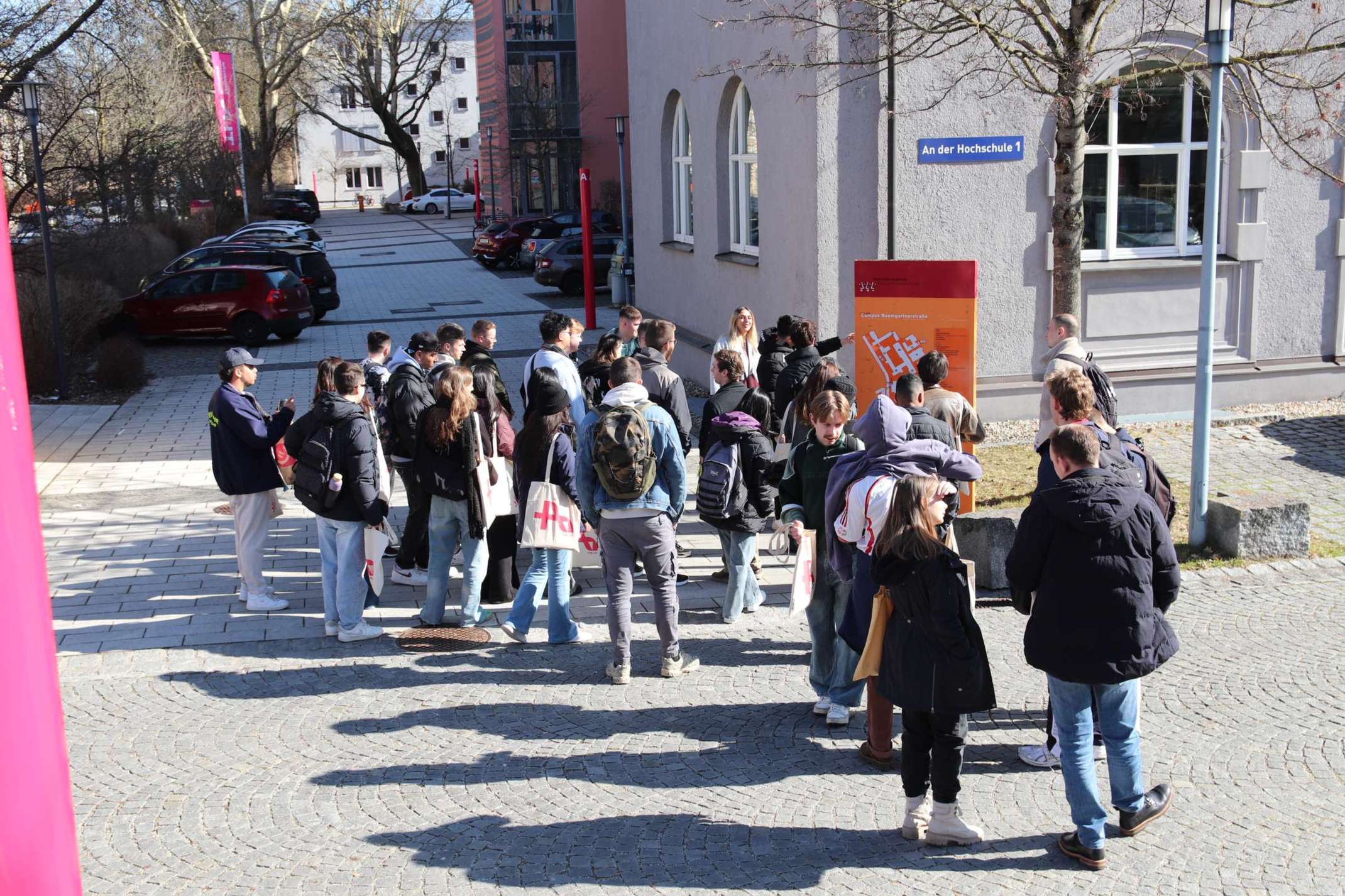 Internationale Studierende bei der Welcome Week.