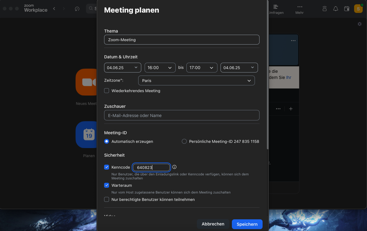 Meeting Planen & Kenncode Meeting Planen & Kenncode