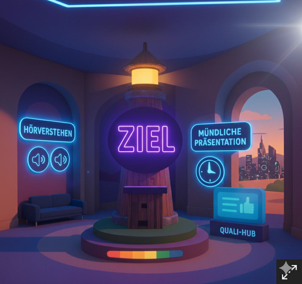 Hörverstehen. Mündliche Präsentation. Ziel. KI-generiert Hörverstehen. Mündliche Präsentation. Ziel. KI-generiert