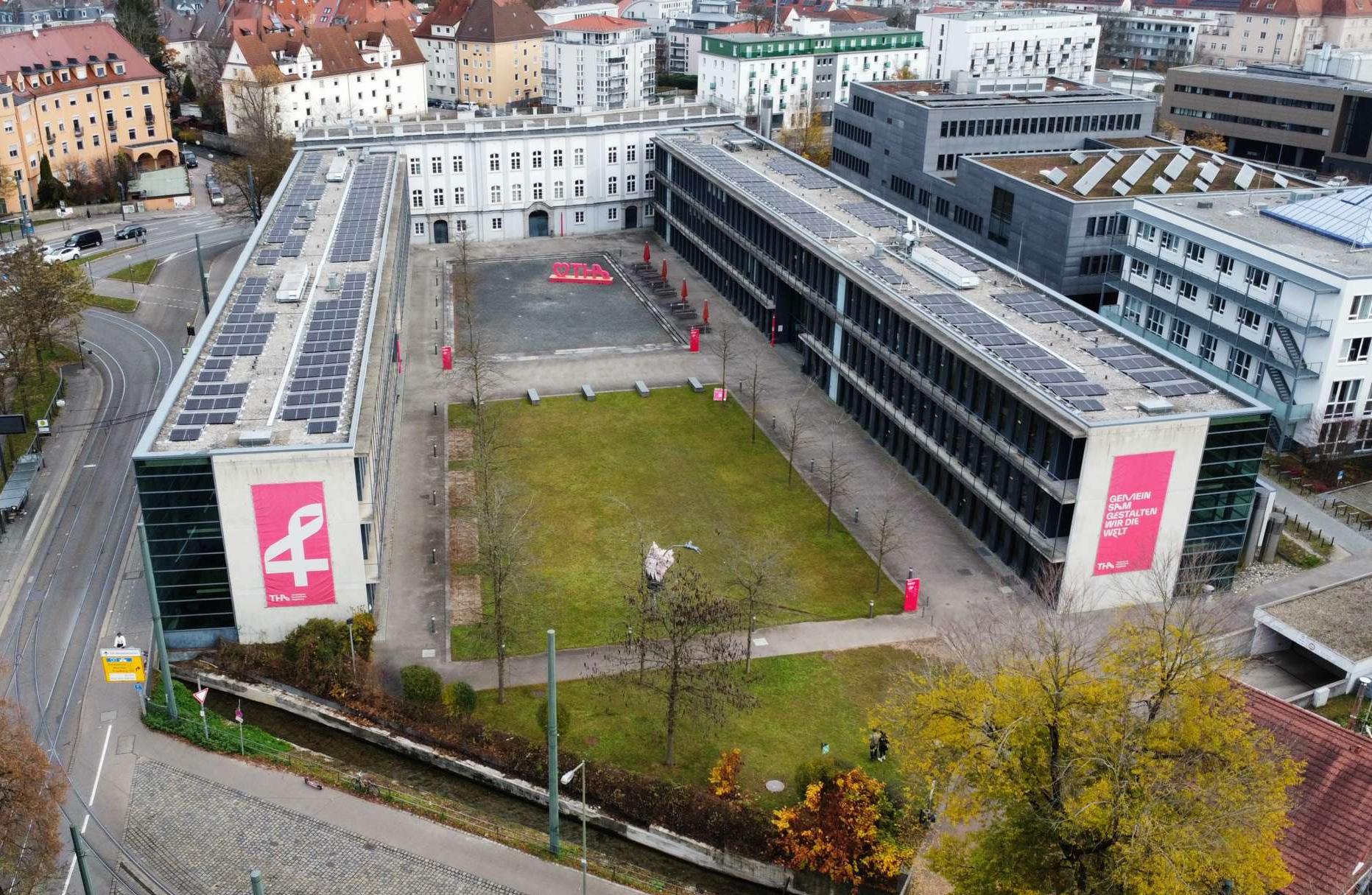 Der KLM-Innenhof aus der Vogelperspektive Der KLM-Innenhof aus der Vogelperspektive