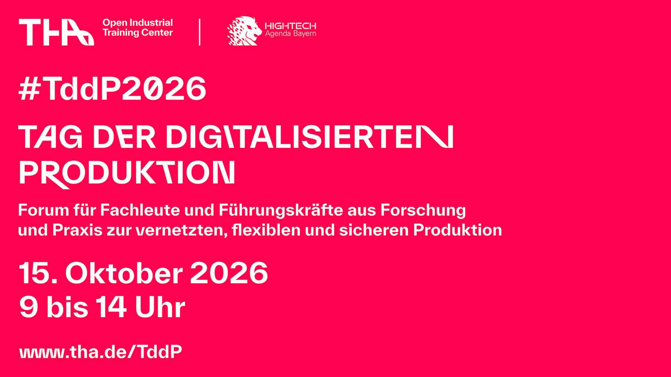 #TddP2026: Terminankündigung #TddP2026: Terminankündigung