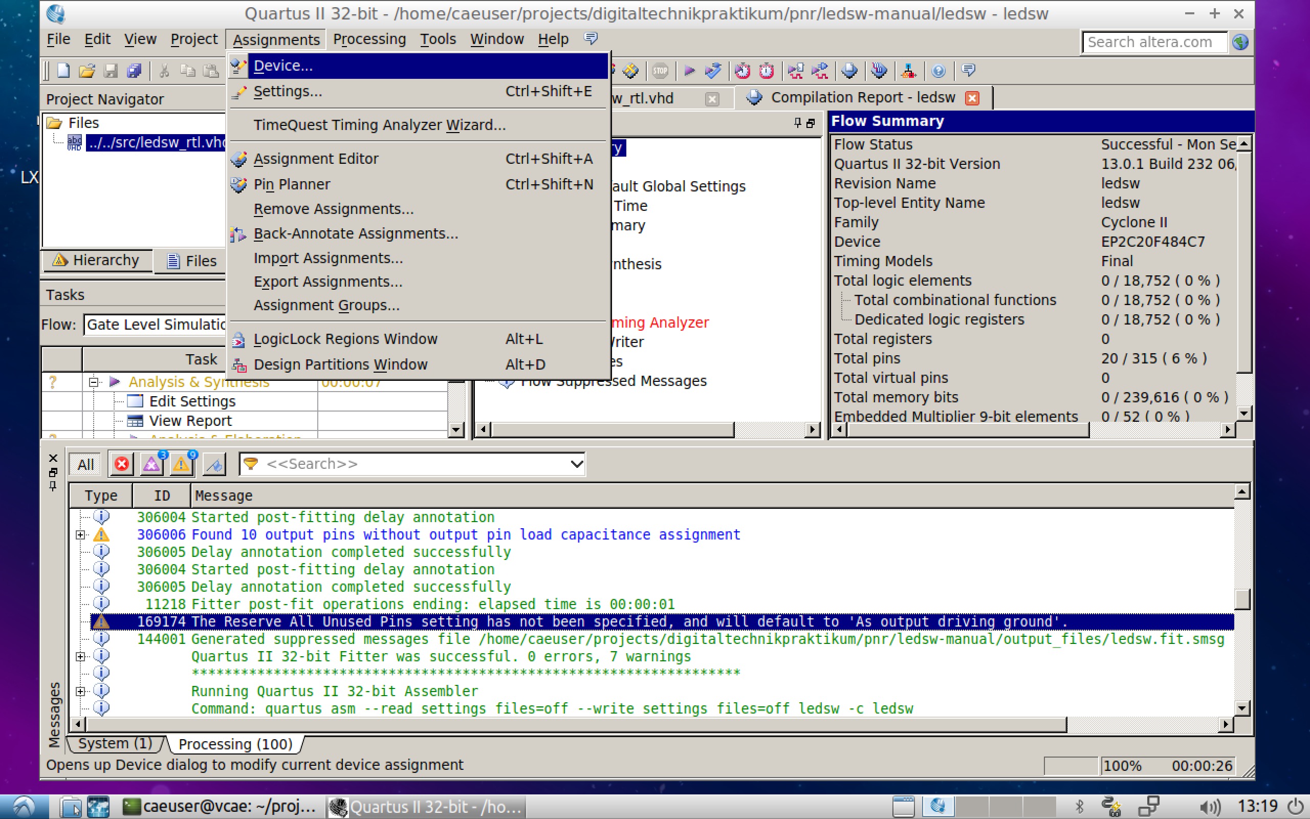  Quartus Device Options