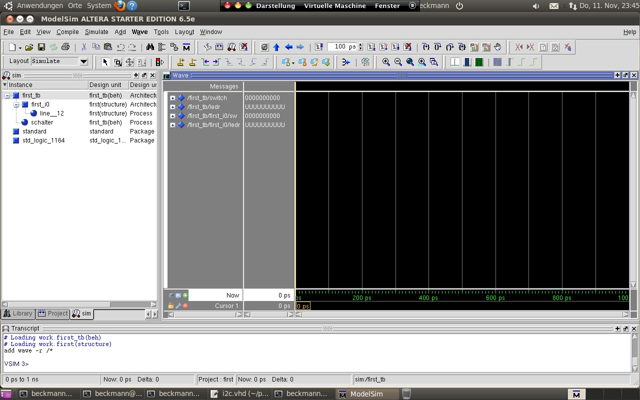 Modelsim Signals in Waveform