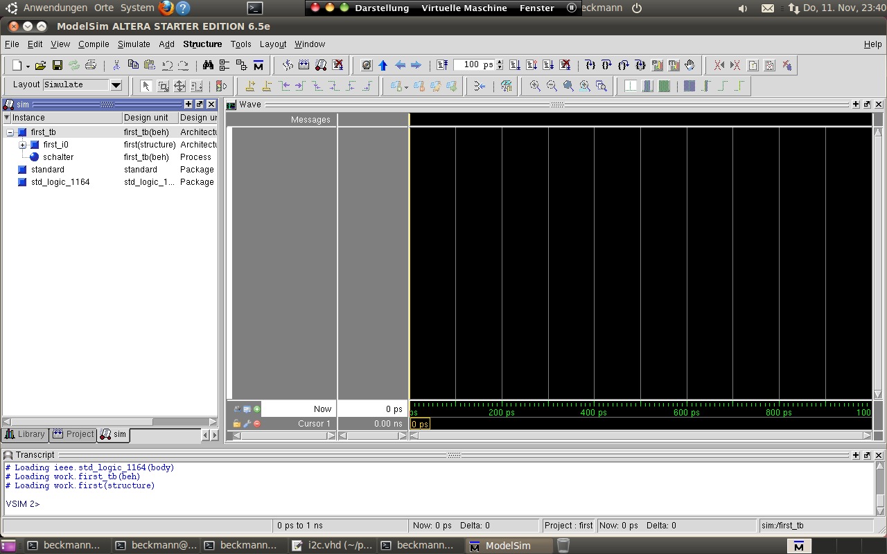 Modelsim Waveform Display