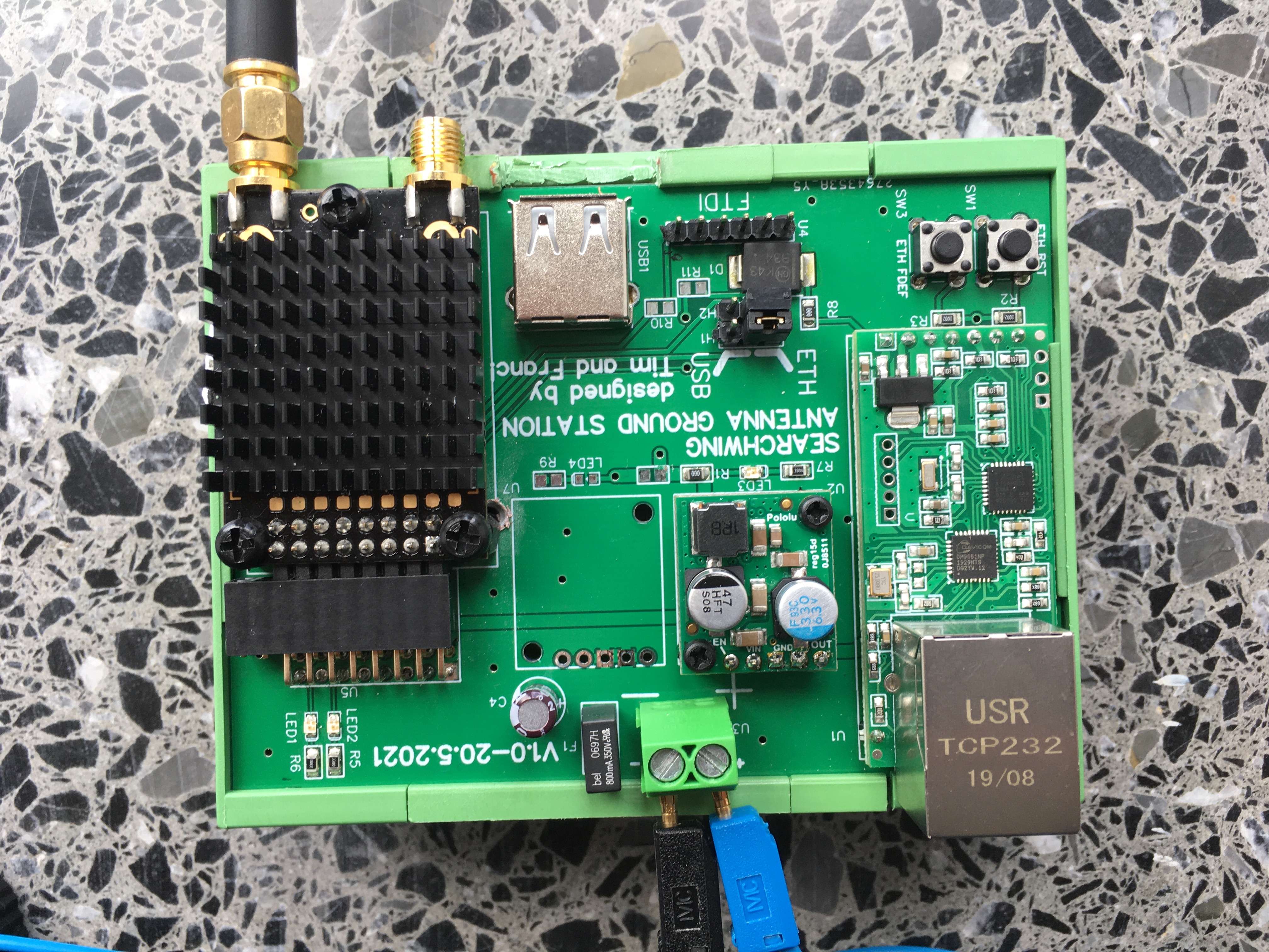 Antenna Ground Station PCB v1.0 with Hutschienenadapter