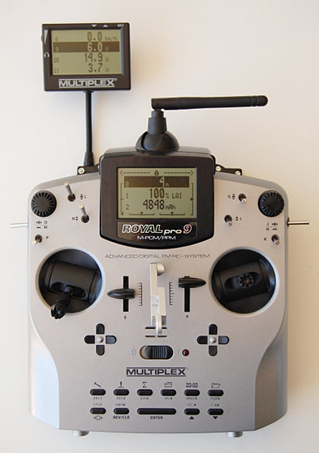 transmitter with telemetry display