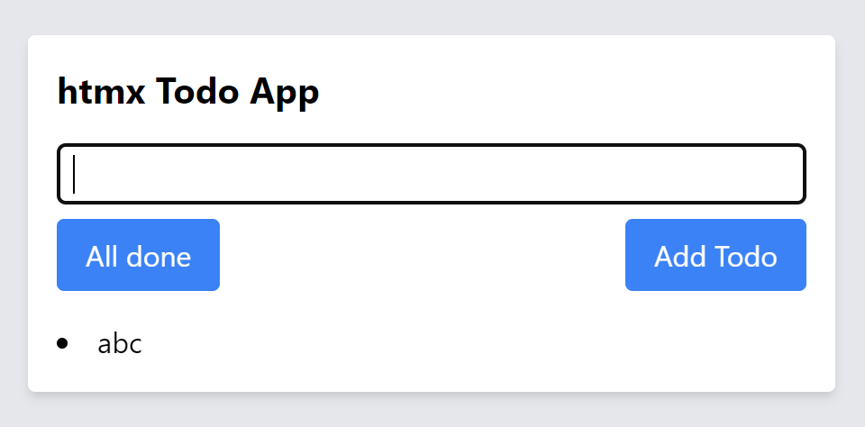 htmx todo app