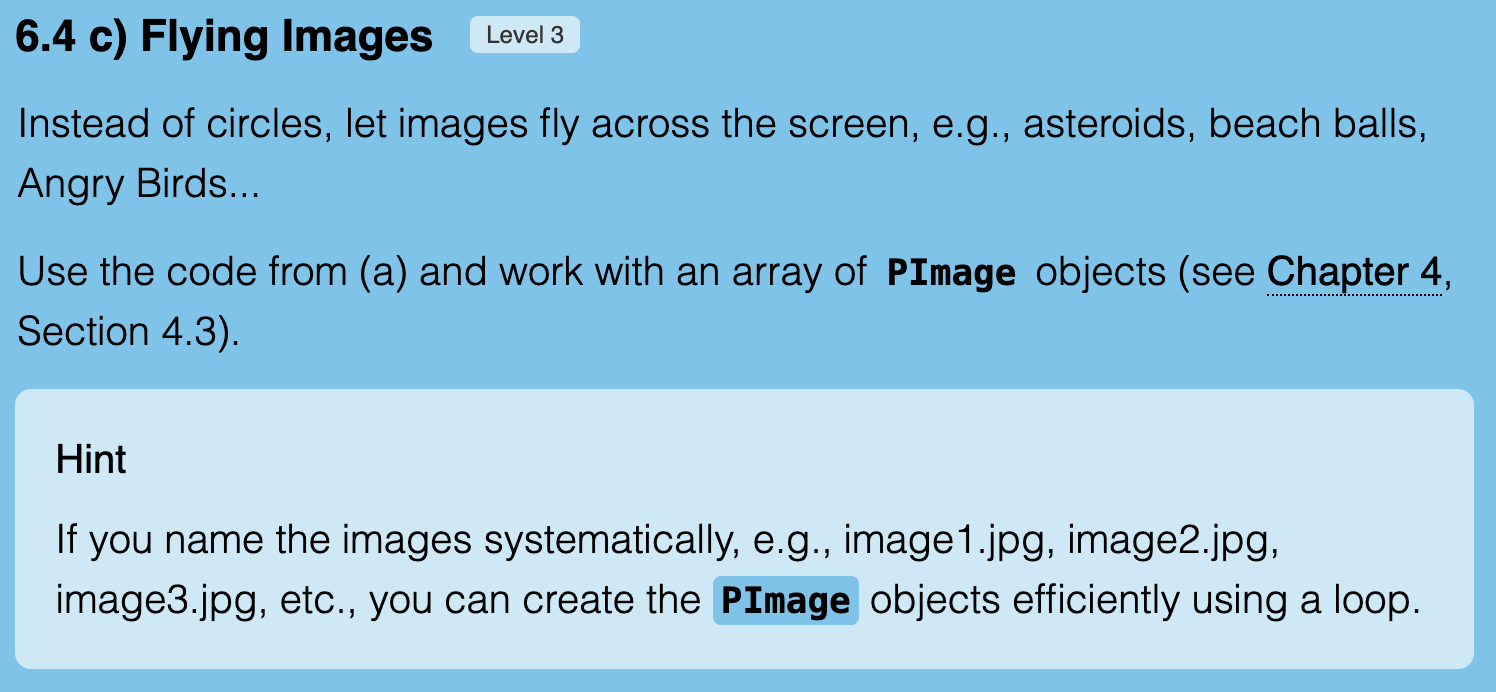 Exercise 6.4c Screenshot