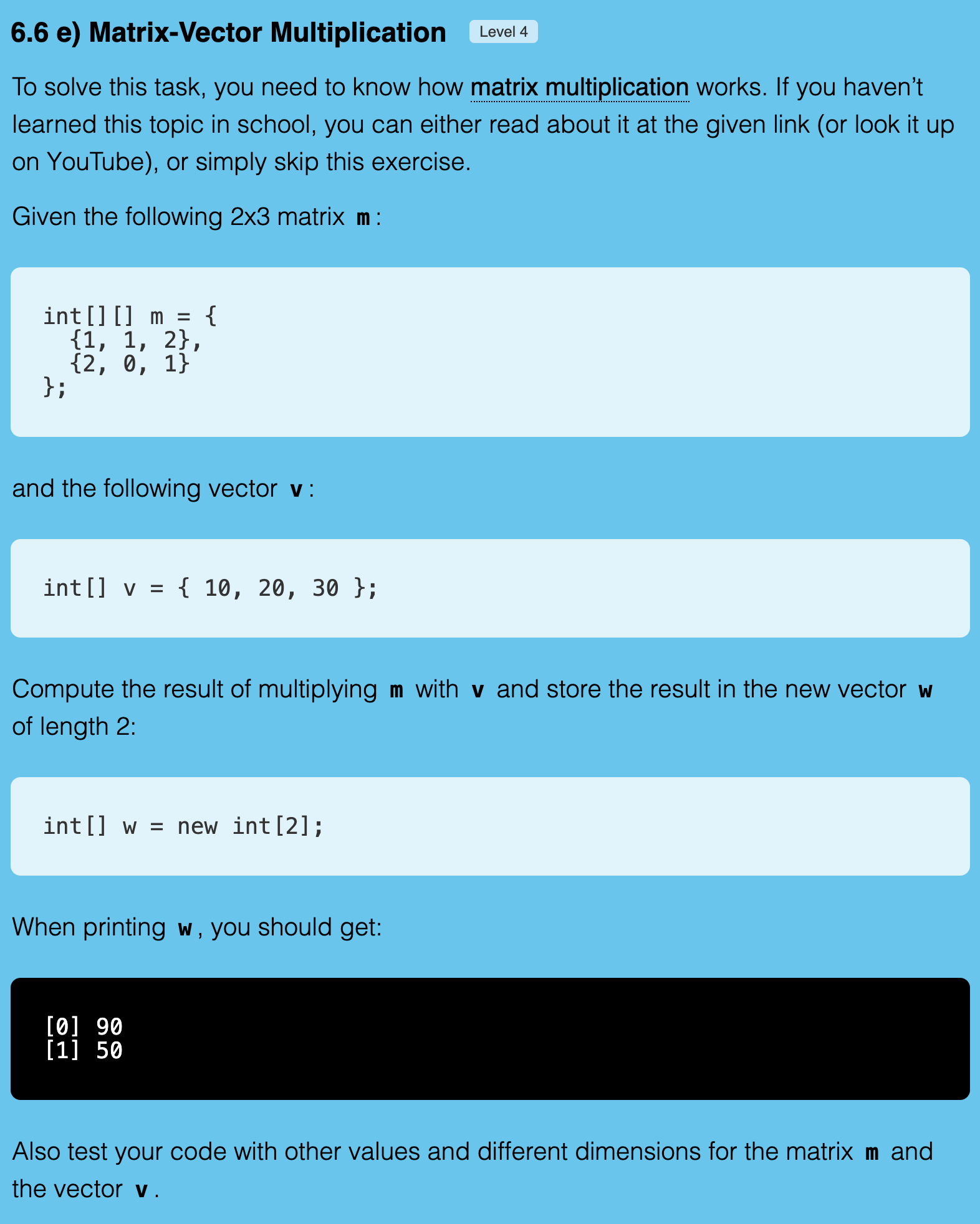 Exercise 6.6e Screenshot
