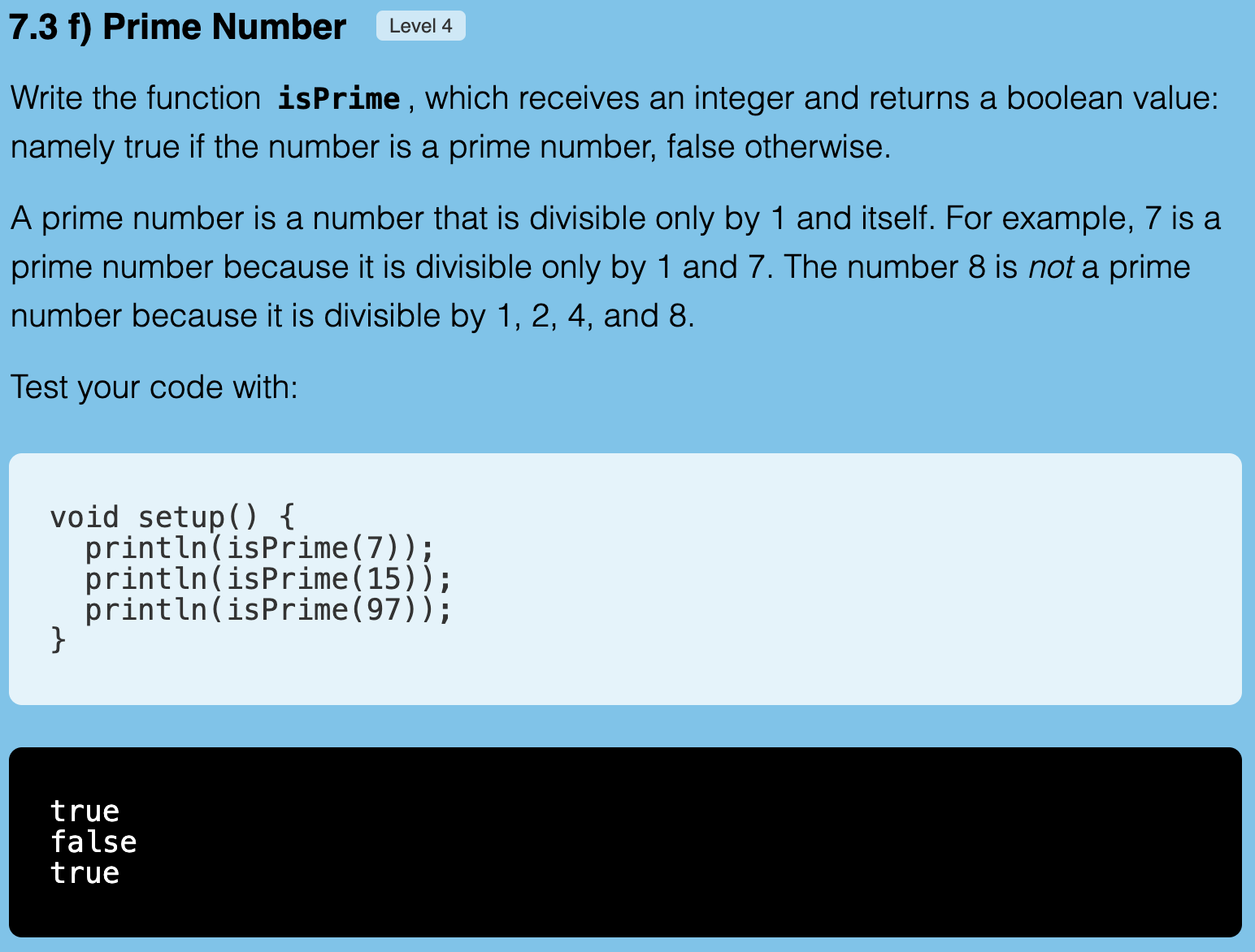 Exercise 7.3f Screenshot