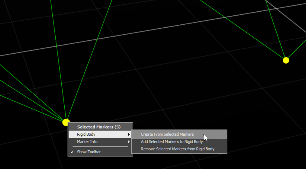 Einen Rigid Body über die Perspective View erstellen