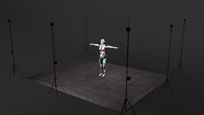 Großes Motion Capture Setup