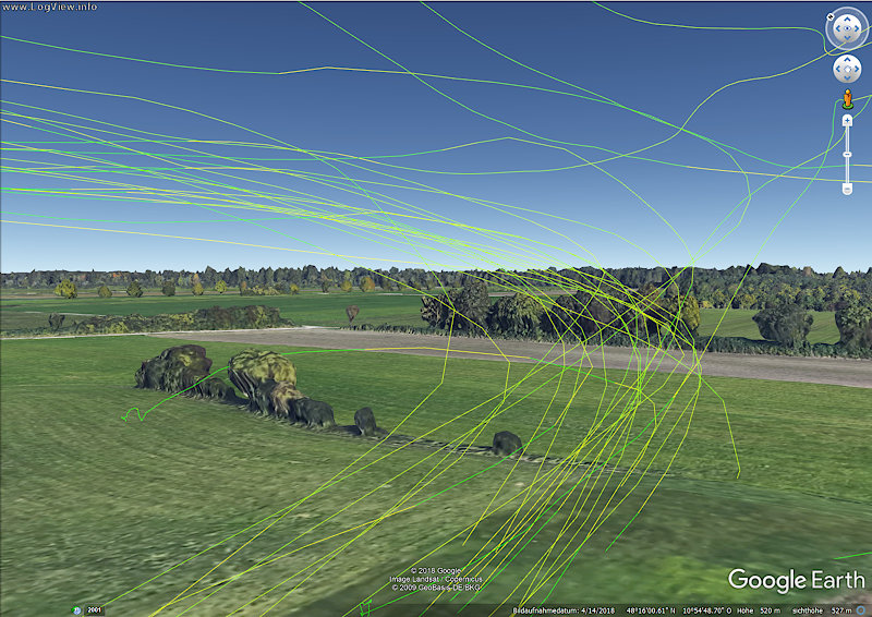 3D position plot for 2016-10-16, pilot's view