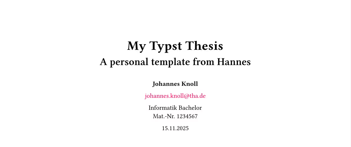 Meine eigene Typst-Vorlage